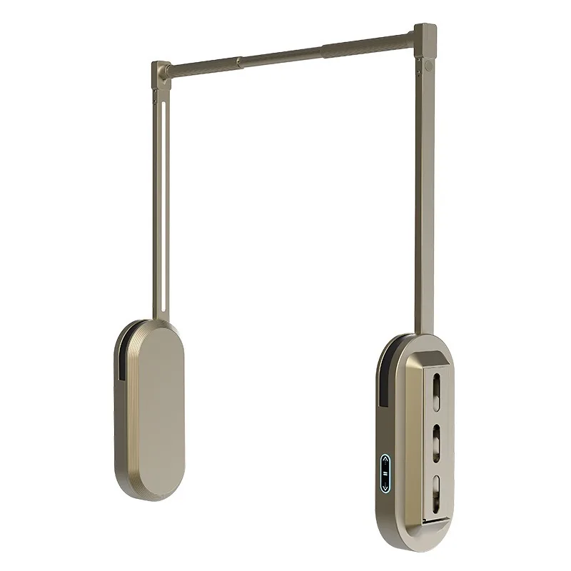 Wardrobe electric lifting hanger rod cloakroom automatic rising and returning hanger anti-collision induction telescopic hanger
Wardrobe electric lifting hanger rod cloakroom automatic rising and returning hanger anti-collision induction telescopic hanger