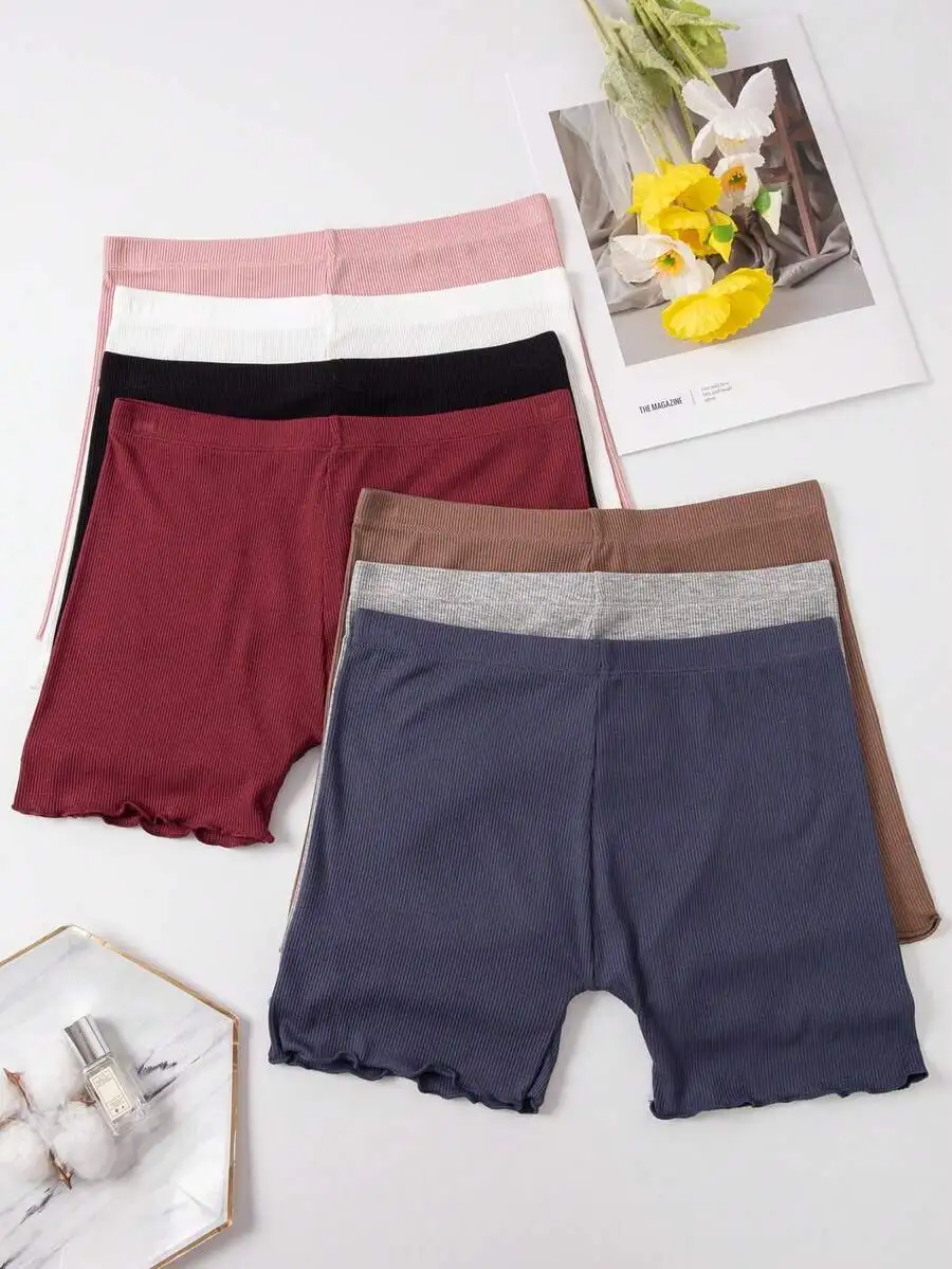 7 Pcs Womens Breathable Ribbed Boxer Shorts Solid Color Casual Underwear
7 Pcs Womens Breathable Ribbed Boxer Shorts Solid Color Casual Underwear