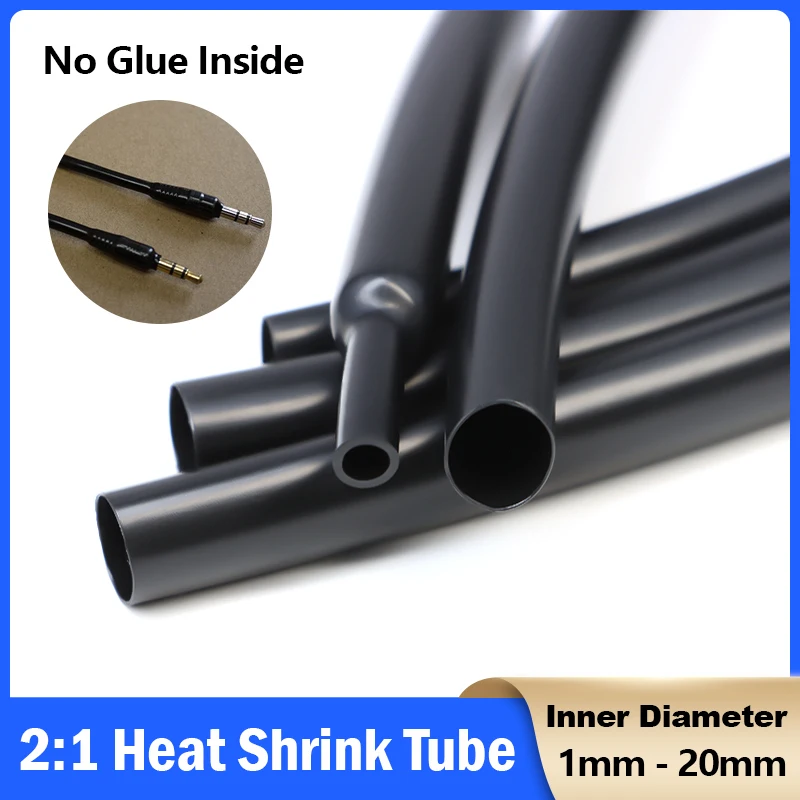 2:1 Black Bright Heat Shrink Tube 1mm - 20mm Diameter Flexible Wrap Professional Audio Earphone Line Wire Protector Cable Sleeve
2:1 Black Bright Heat Shrink Tube 1mm - 20mm Diameter Flexible Wrap Professional Audio Earphone Line Wire Protector Cable Sleeve