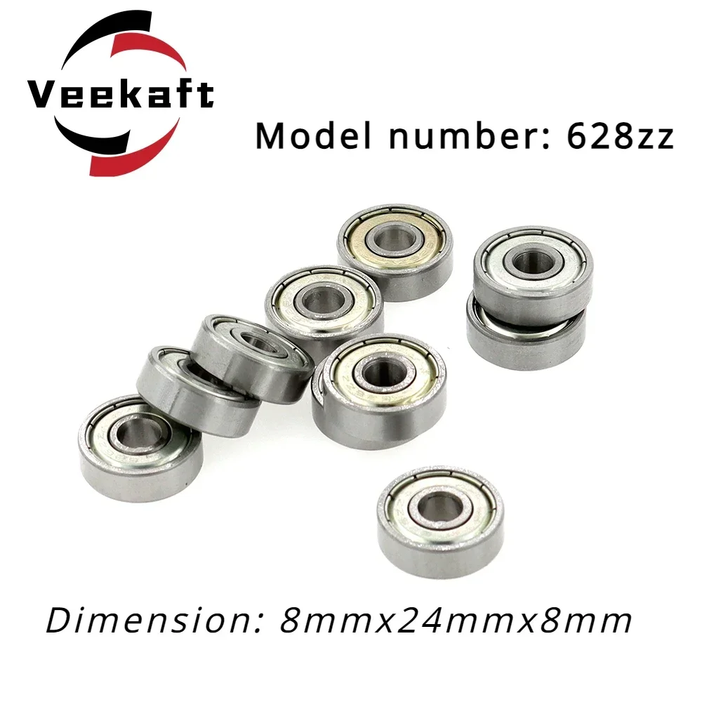 High Precision Deep Groove Ball Miniature Bearings 628zz 10pcs. 8mmx24mmx8mm Suitable for Small Machinery
High Precision Deep Groove Ball Miniature Bearings 628zz 10pcs. 8mmx24mmx8mm Suitable for Small Machinery