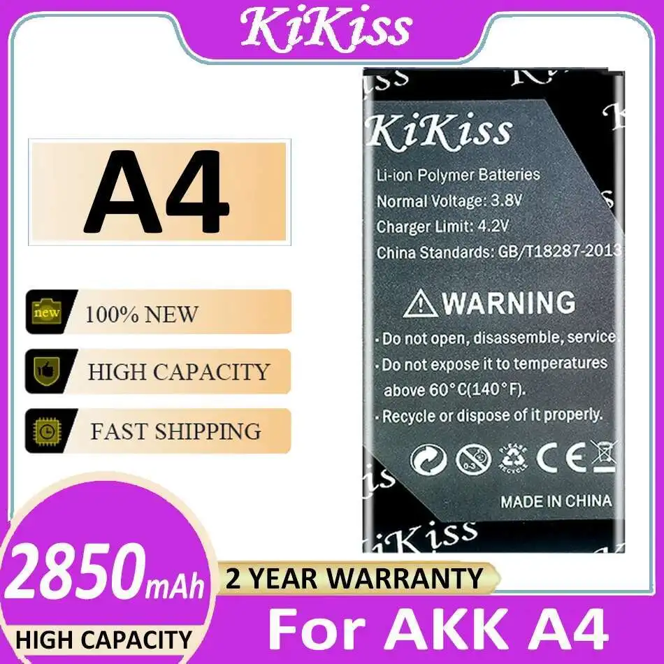 Аккумулятор для мобильного телефона высокой емкости 2850 мАч для Akk A4, экологически чистый
Аккумулятор для мобильного телефона высокой емкости 2850 мАч для Akk A4, экологически чистый