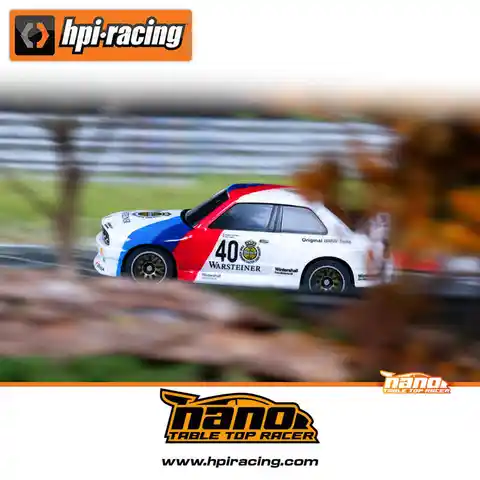 HPI Nano TTR Simulation 1:64 4CH 45 Minutes Super Long Battery Life 160992 1989 M3 Remote Control Electric Racing Drift Car RTR