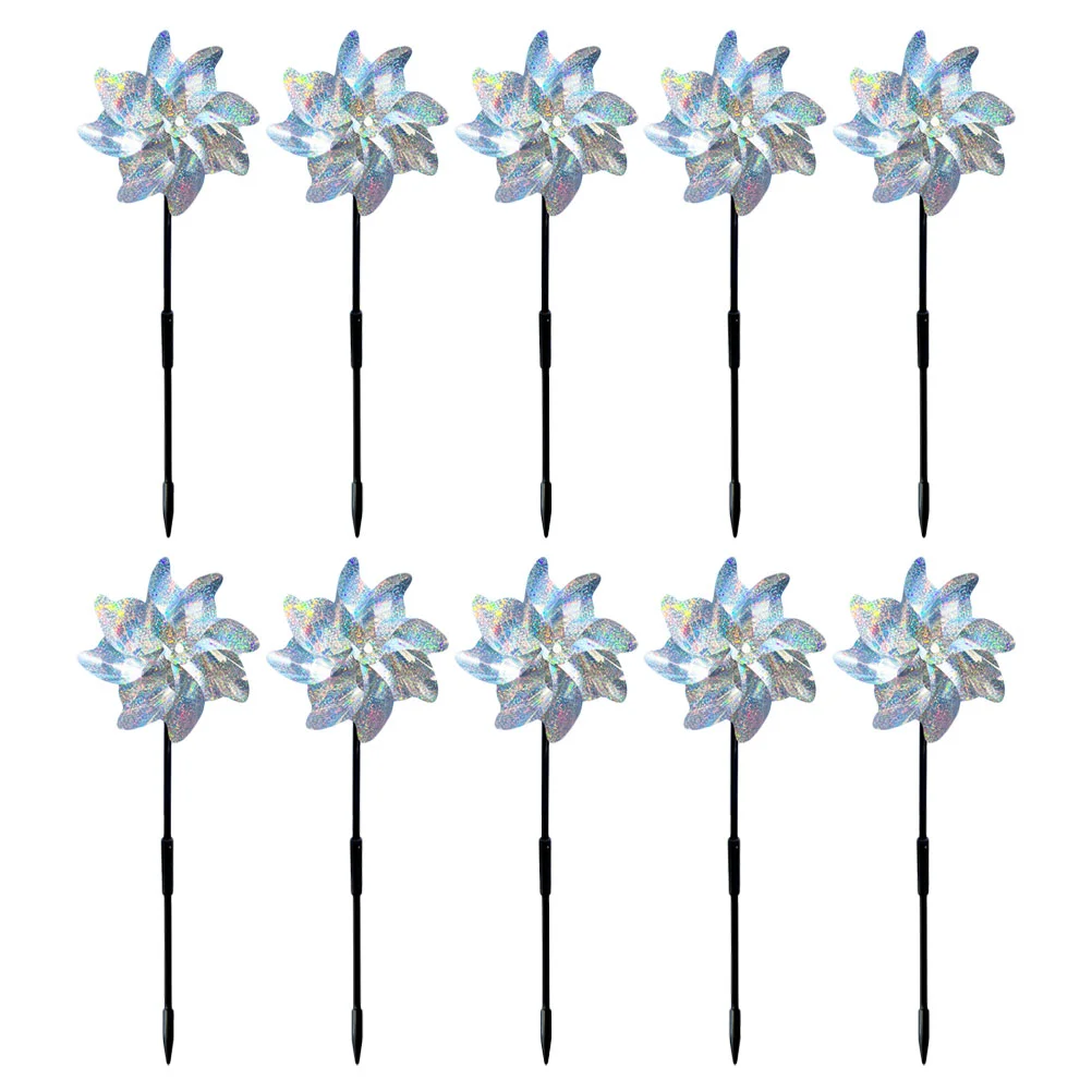 10 PCS 8 Pieces of Bird Repelling Windmills Zoo Decoration Tool Deterrent Pinwheel Laser Decorate The Pet Garden
10 PCS 8 Pieces of Bird Repelling Windmills Zoo Decoration Tool Deterrent Pinwheel Laser Decorate The Pet Garden
