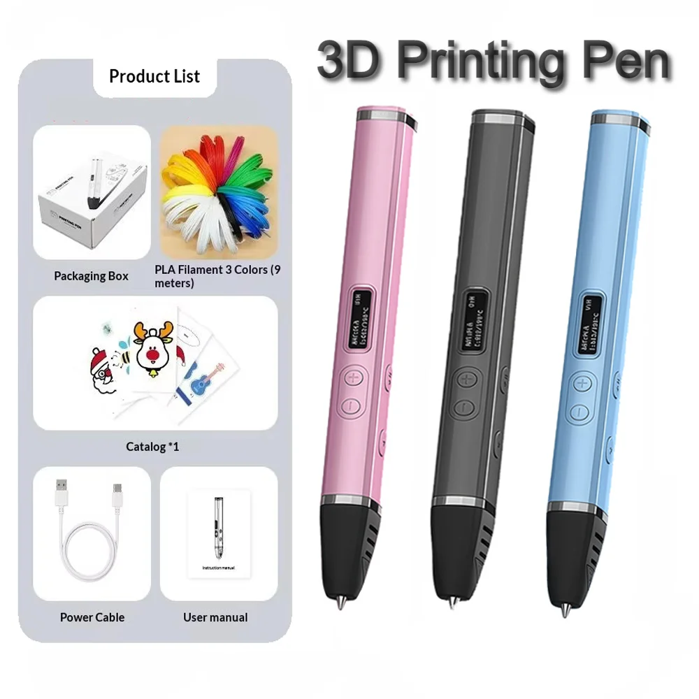3D Printing Pen Competition Level OLED Display Professional 3D Print Pen With PLA Filament 3D Doodling Making Detachable Design
3D Printing Pen Competition Level OLED Display Professional 3D Print Pen With PLA Filament 3D Doodling Making Detachable Design