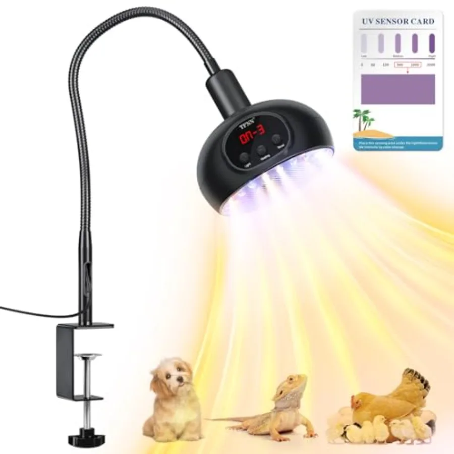 Heat Lamp for Chickens with Holder 200W-350W-500W Reptile Heating Lamp with UVA UVB Ligh 3-6-9-12H Timer Protable Greenhouse He
Heat Lamp for Chickens with Holder 200W-350W-500W Reptile Heating Lamp with UVA UVB Ligh 3-6-9-12H Timer Protable Greenhouse He