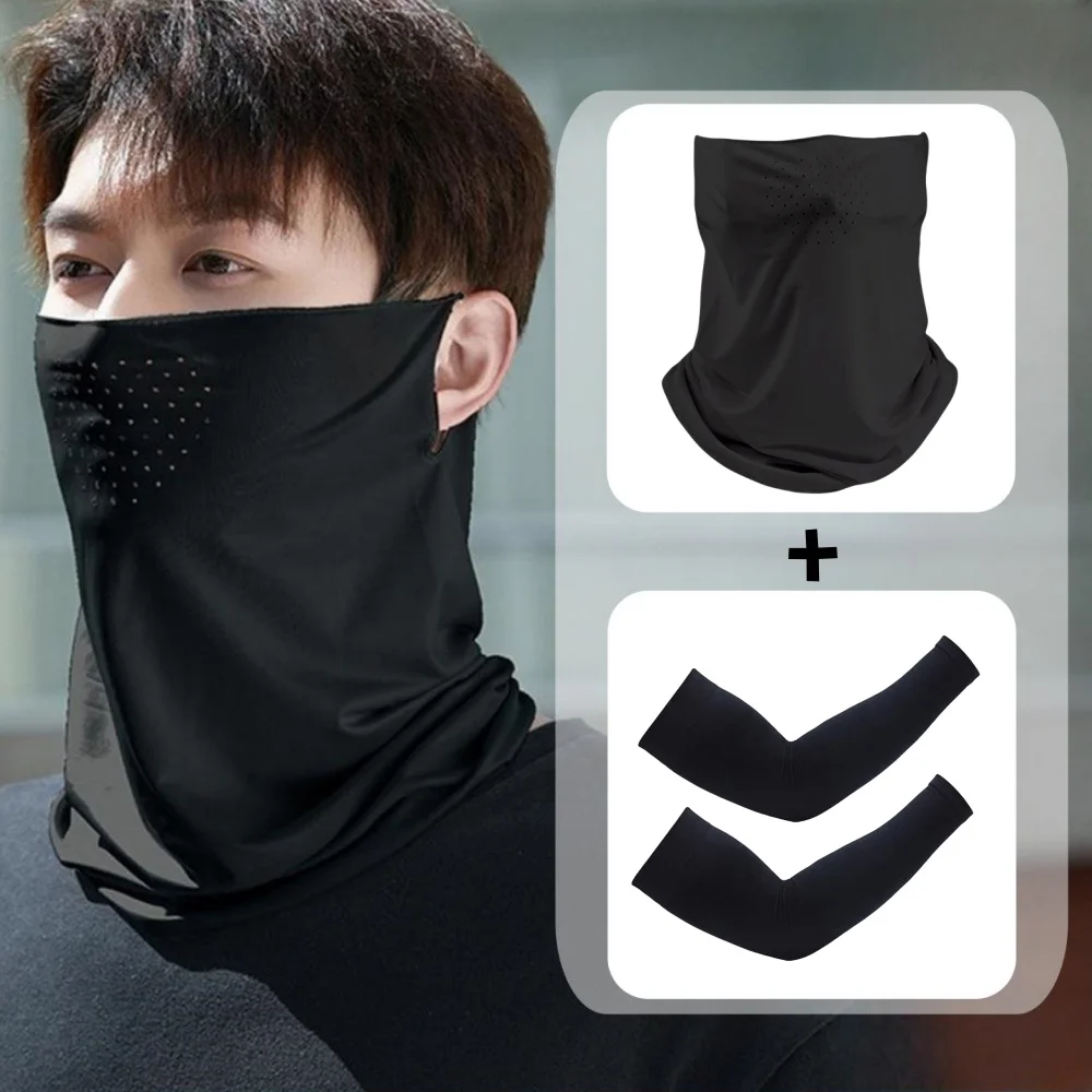 2 Pieces Set Unisex Summer Sports Cycling Camping Sun Protection Gear Ice Silk Face Mask and Knitted Elastic Sleeves
2 Pieces Set Unisex Summer Sports Cycling Camping Sun Protection Gear Ice Silk Face Mask and Knitted Elastic Sleeves