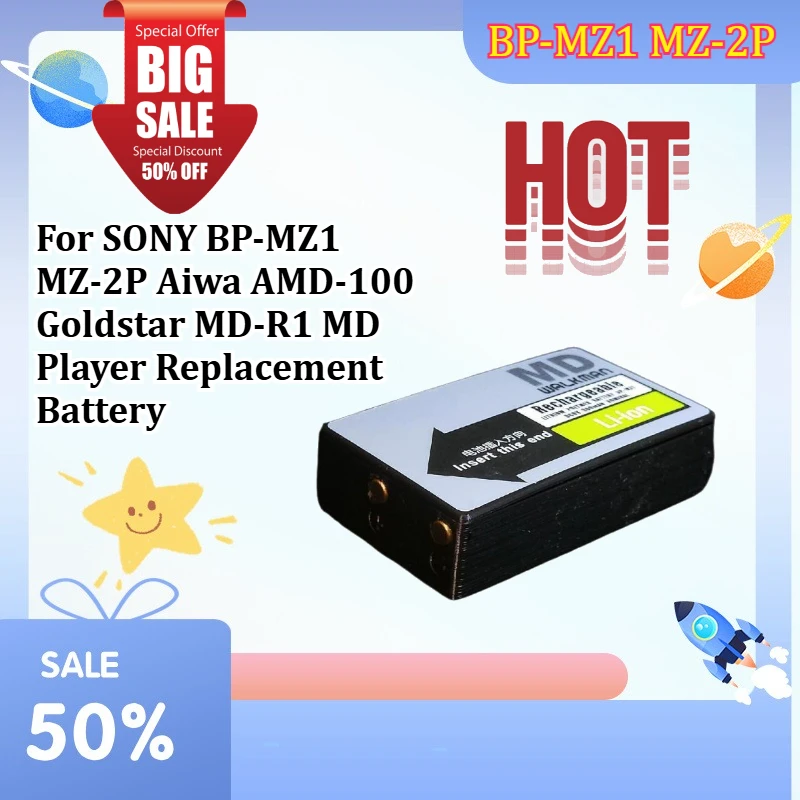 Rechargeable Lithium Battery Compatible with SONY BP-MZ1 MZ-2P Aiwa AMD-100 Goldstar MD-R1 MD Player Replacement Battery
Rechargeable Lithium Battery Compatible with SONY BP-MZ1 MZ-2P Aiwa AMD-100 Goldstar MD-R1 MD Player Replacement Battery