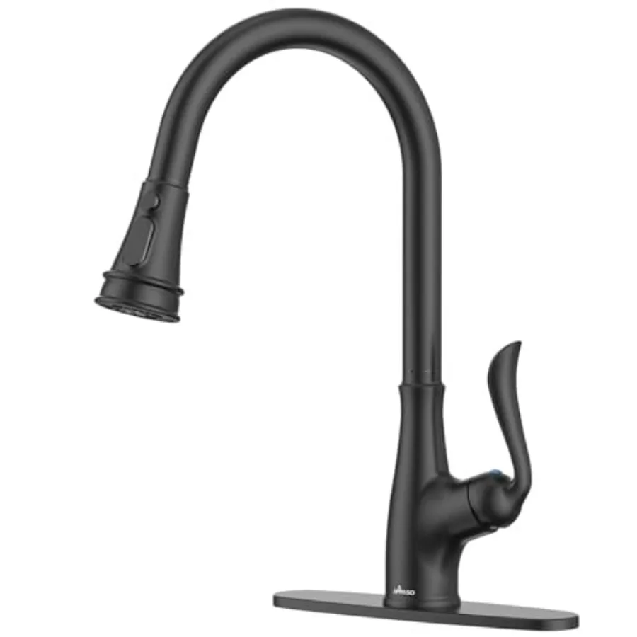 Kitchen Faucet with Pull Down Sprayer, High Arc Single Handle Faucet for Kitchen Sink with 3 Modes Spray Head, cUPC-Certified P
Kitchen Faucet with Pull Down Sprayer, High Arc Single Handle Faucet for Kitchen Sink with 3 Modes Spray Head, cUPC-Certified P