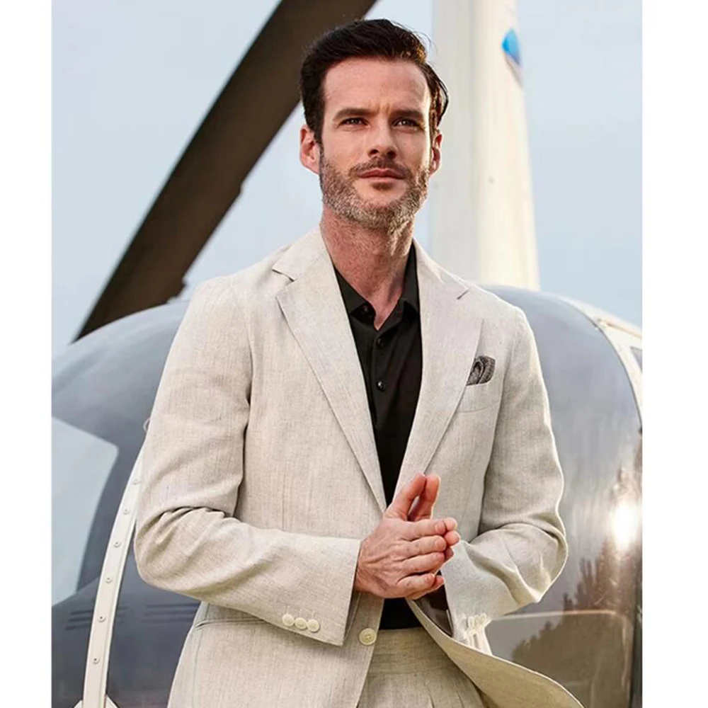 Handsome Beige Suits for Men Single Breasted 2 Pieces Jacket Pants Blazers Sets Banquet Business Wedding Slim Fit Male Clothing
Handsome Beige Suits for Men Single Breasted 2 Pieces Jacket Pants Blazers Sets Banquet Business Wedding Slim Fit Male Clothing