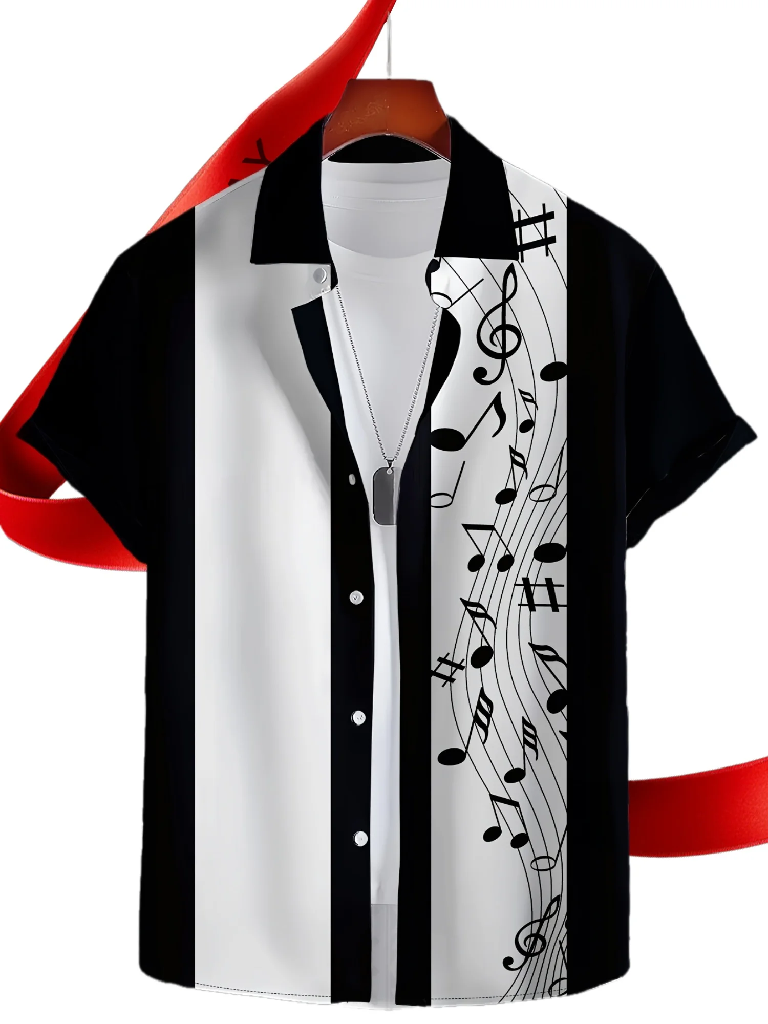 2026 Summer New Style Men's Short-Sleeved Shirt with 3D Musical Note Print for Street Casual Fashion Comfortable and Soft
2026 Summer New Style Men's Short-Sleeved Shirt with 3D Musical Note Print for Street Casual Fashion Comfortable and Soft