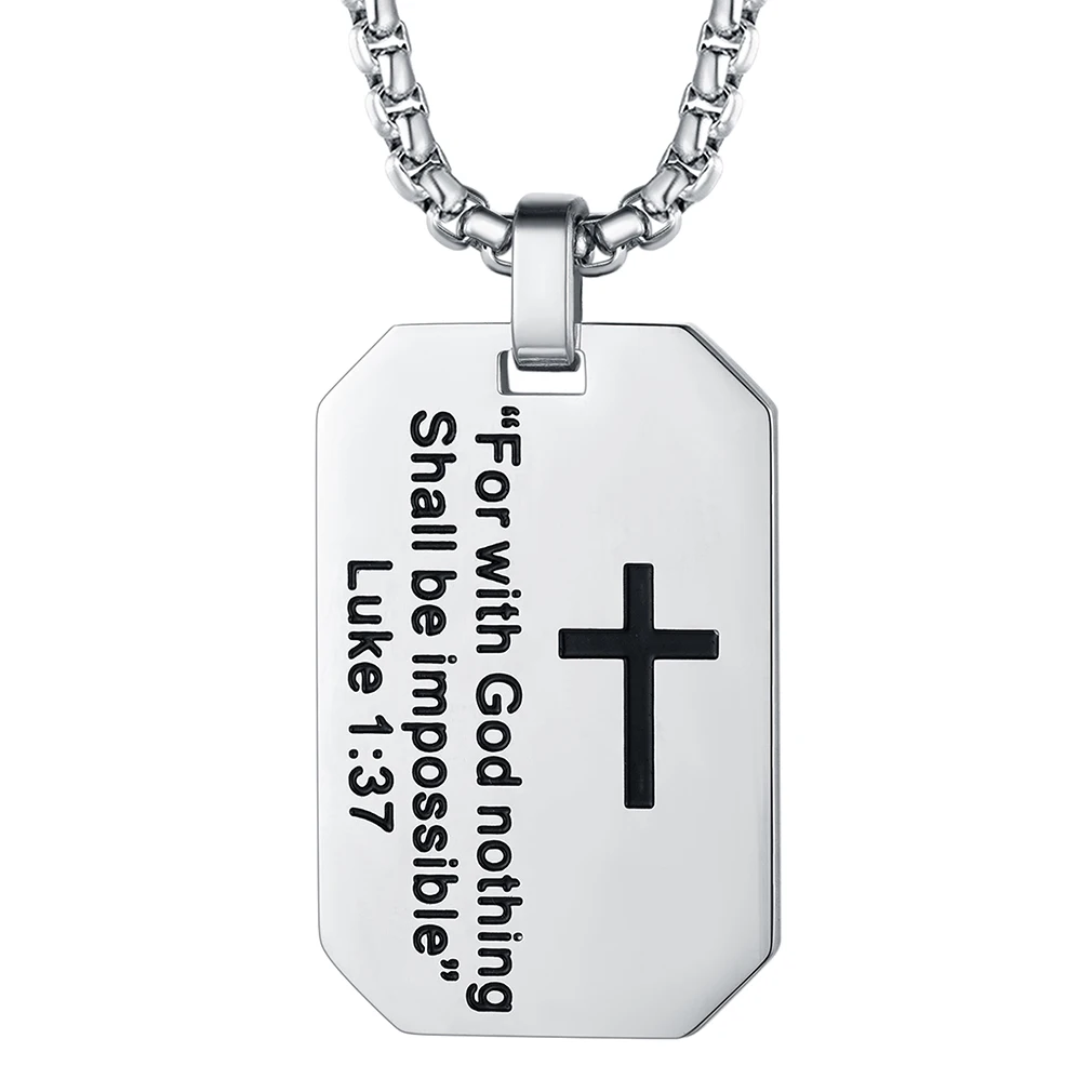 Fashion Stainless Steel Bible Verse Pendant Necklace Gold Plated Lucky Charm Accessaries Hot Sale Birthday Party Jewlery Gifts
Fashion Stainless Steel Bible Verse Pendant Necklace Gold Plated Lucky Charm Accessaries Hot Sale Birthday Party Jewlery Gifts