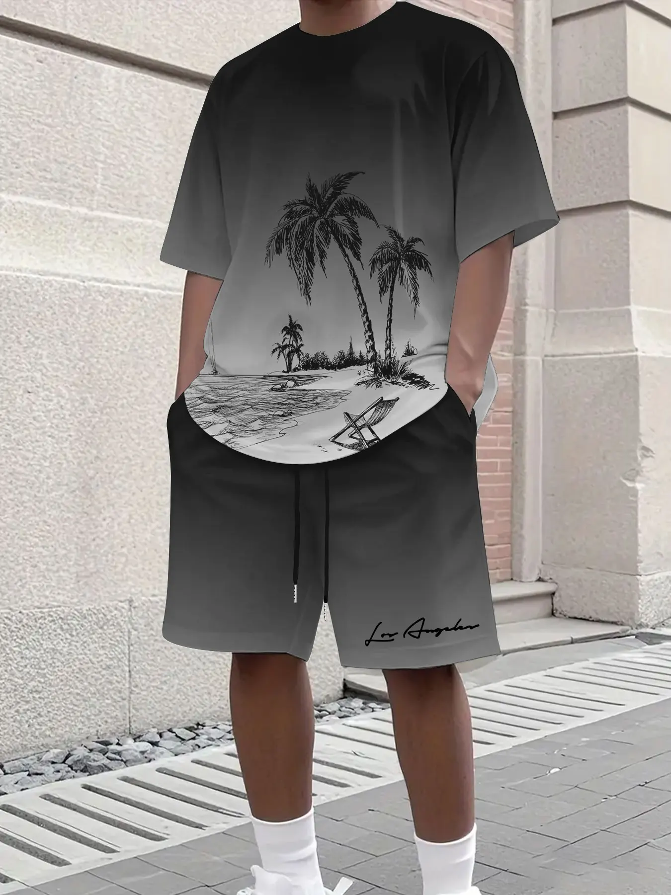 The 2025 summer new men's suit with coconut tree 3D digital printing is casual, fashionable, soft, comfortable and breathable
The 2025 summer new men's suit with coconut tree 3D digital printing is casual, fashionable, soft, comfortable and breathable