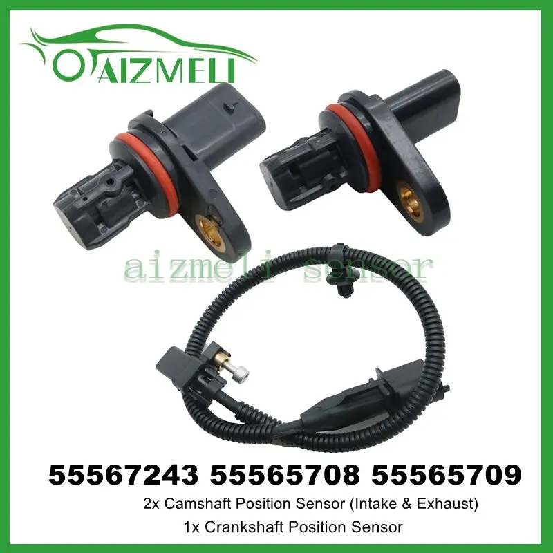 2X Car Camshaft & 1X Crankshaft Position Sensor 55567243 55565708 55565709 For Chevrolet Cruze Sonic L4 1.8L Car Accessories
2X Car Camshaft & 1X Crankshaft Position Sensor 55567243 55565708 55565709 For Chevrolet Cruze Sonic L4 1.8L Car Accessories
