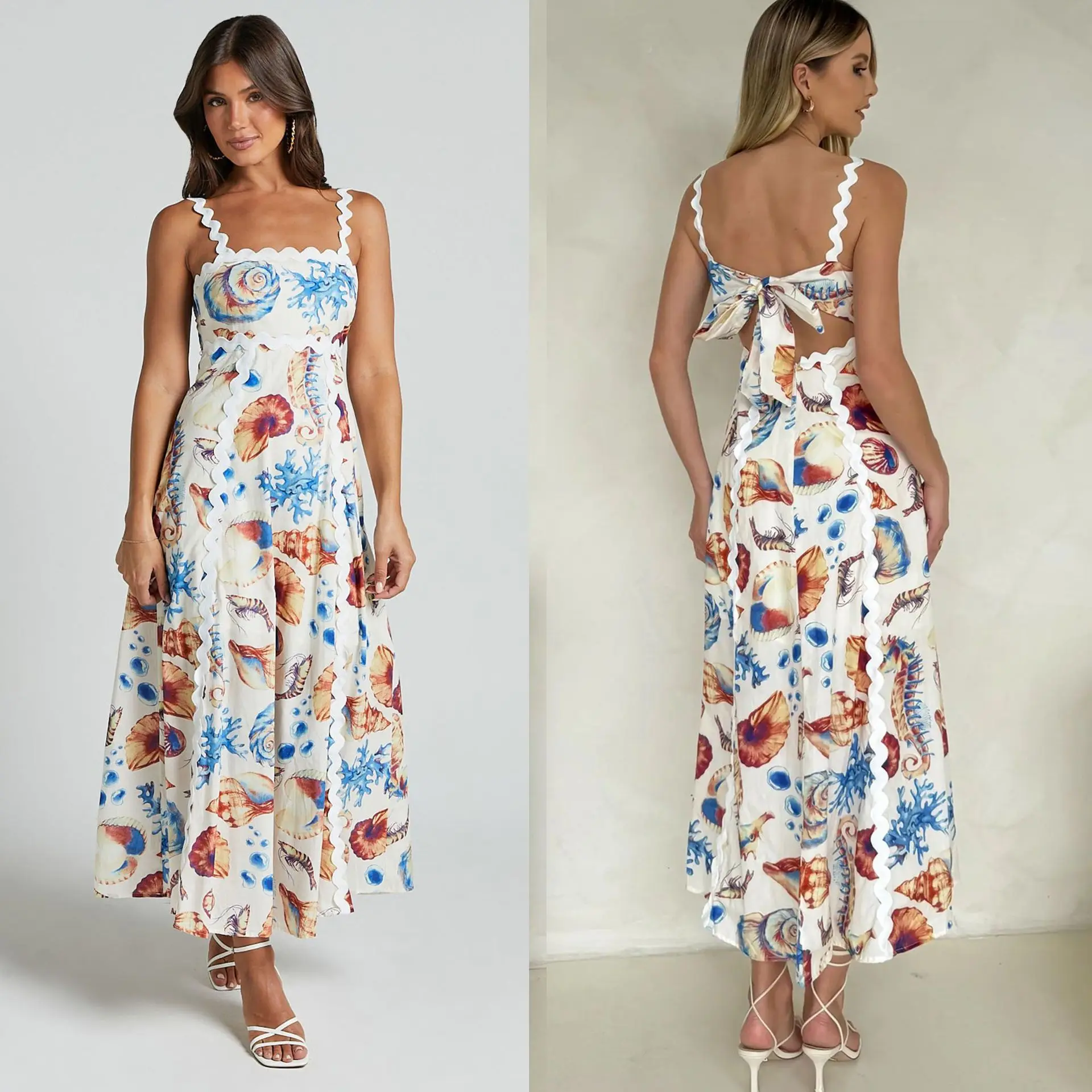 Women Spring Summer Dress Skirt Printing Color Square Collar Sleeveless Casual Sexy Fashion Comfortable Regular Standard Dress
Women Spring Summer Dress Skirt Printing Color Square Collar Sleeveless Casual Sexy Fashion Comfortable Regular Standard Dress