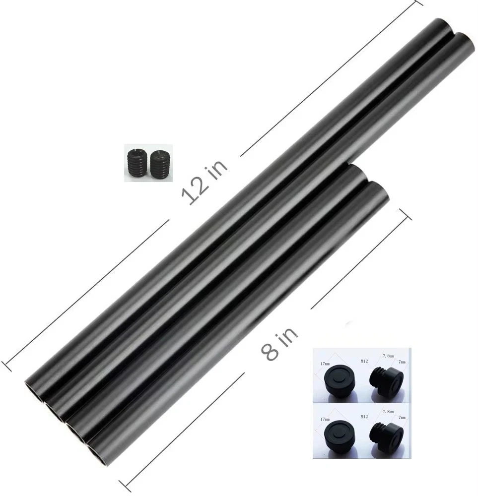 15mm Rod 8 Inch and 12 Inch, with M12 Thread Rod Connector Rod Cap Extend to 20 Inch Rods for Camera Shoulder Rig Support System
15mm Rod 8 Inch and 12 Inch, with M12 Thread Rod Connector Rod Cap Extend to 20 Inch Rods for Camera Shoulder Rig Support System