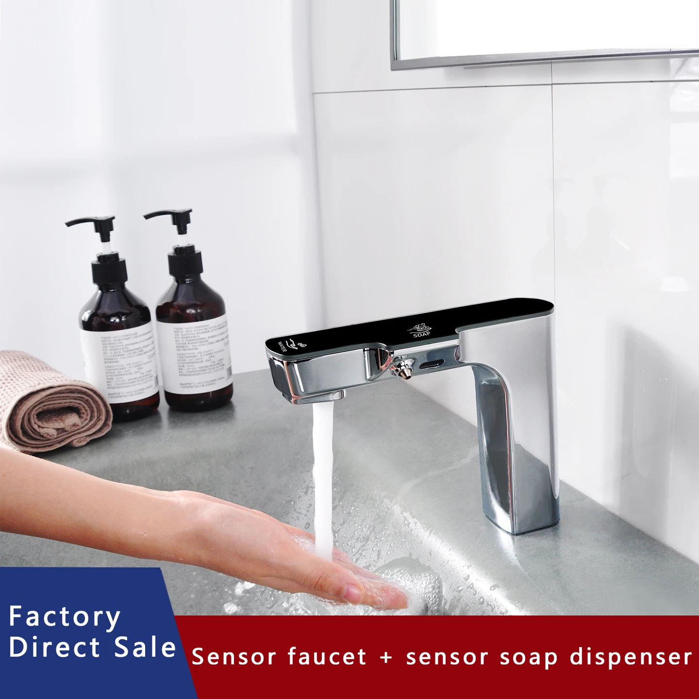 Автоматический дозатор мыла, смеситель для столешницы в ванной комнате, самоочищающееся жидкое мыло, автоматический переключатель, устройство для мытья рук из пены
Автоматический дозатор мыла, смеситель для столешницы в ванной комнате, самоочищающееся жидкое мыло, автоматический переключатель, устройство для мытья рук из пены