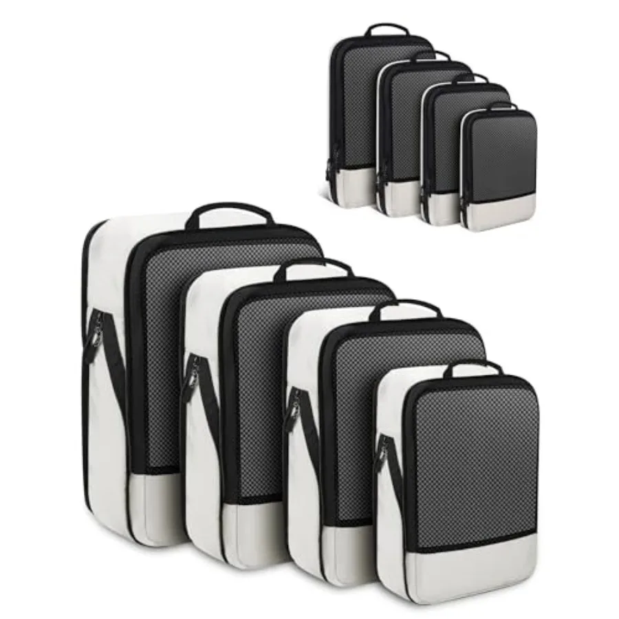 4 PCS Set Compression Packing Cubes for Travel Lightweight Packaging Organizer Bags for Carry On Space Saving Travel Essentials
4 PCS Set Compression Packing Cubes for Travel Lightweight Packaging Organizer Bags for Carry On Space Saving Travel Essentials