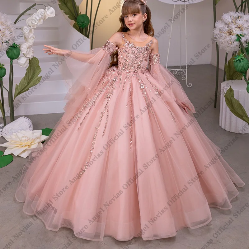 Customized Coral Flower Girl Dresses For Wedding Sleeveless Lace Tulle Floor Length Kids Birthday Party First Communion Ball Gow
Customized Coral Flower Girl Dresses For Wedding Sleeveless Lace Tulle Floor Length Kids Birthday Party First Communion Ball Gow