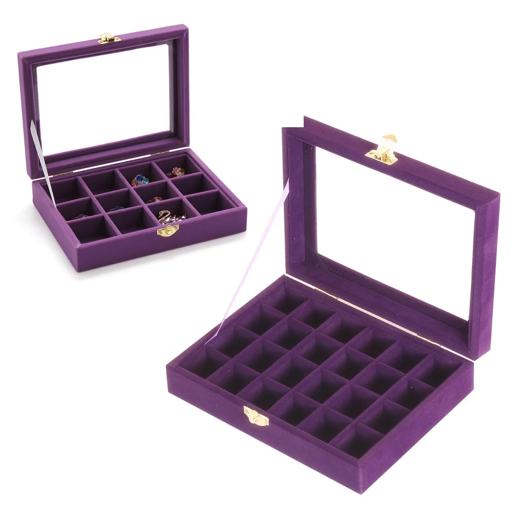 Organizer Case Box with Gold Single Buckle Trumpets Holder Storage Glass Earrings Rings Jewelry Display (Purple)
Organizer Case Box with Gold Single Buckle Trumpets Holder Storage Glass Earrings Rings Jewelry Display (Purple)