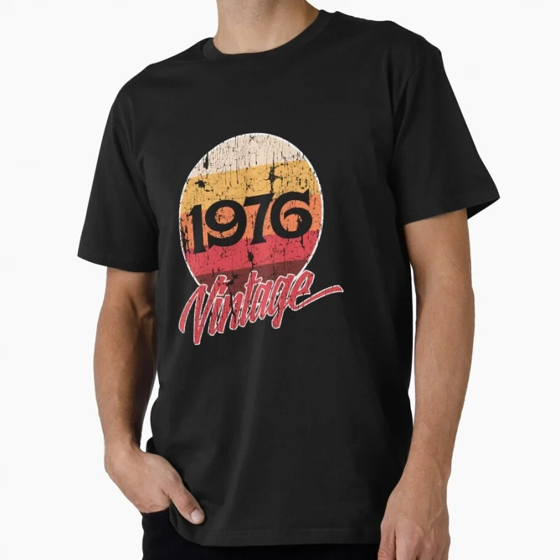 70s Retro Born in 1976 vintage 50th birthday gift Gift T shirt Men's 100% cotton Short Sleeve Graphic clothes All size tee S-6XL
70s Retro Born in 1976 vintage 50th birthday gift Gift T shirt Men's 100% cotton Short Sleeve Graphic clothes All size tee S-6XL
