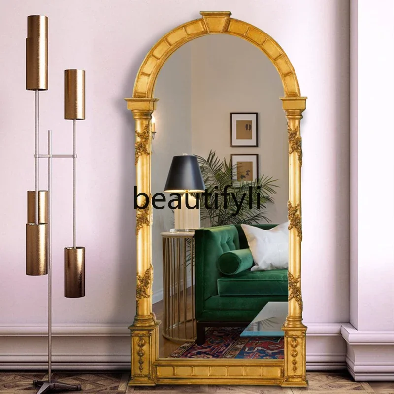FG28Full-Length Decorative Mirror Carved New Chinese Style Entryway Living Room Floor Standing Dressing Mirror
FG28Full-Length Decorative Mirror Carved New Chinese Style Entryway Living Room Floor Standing Dressing Mirror