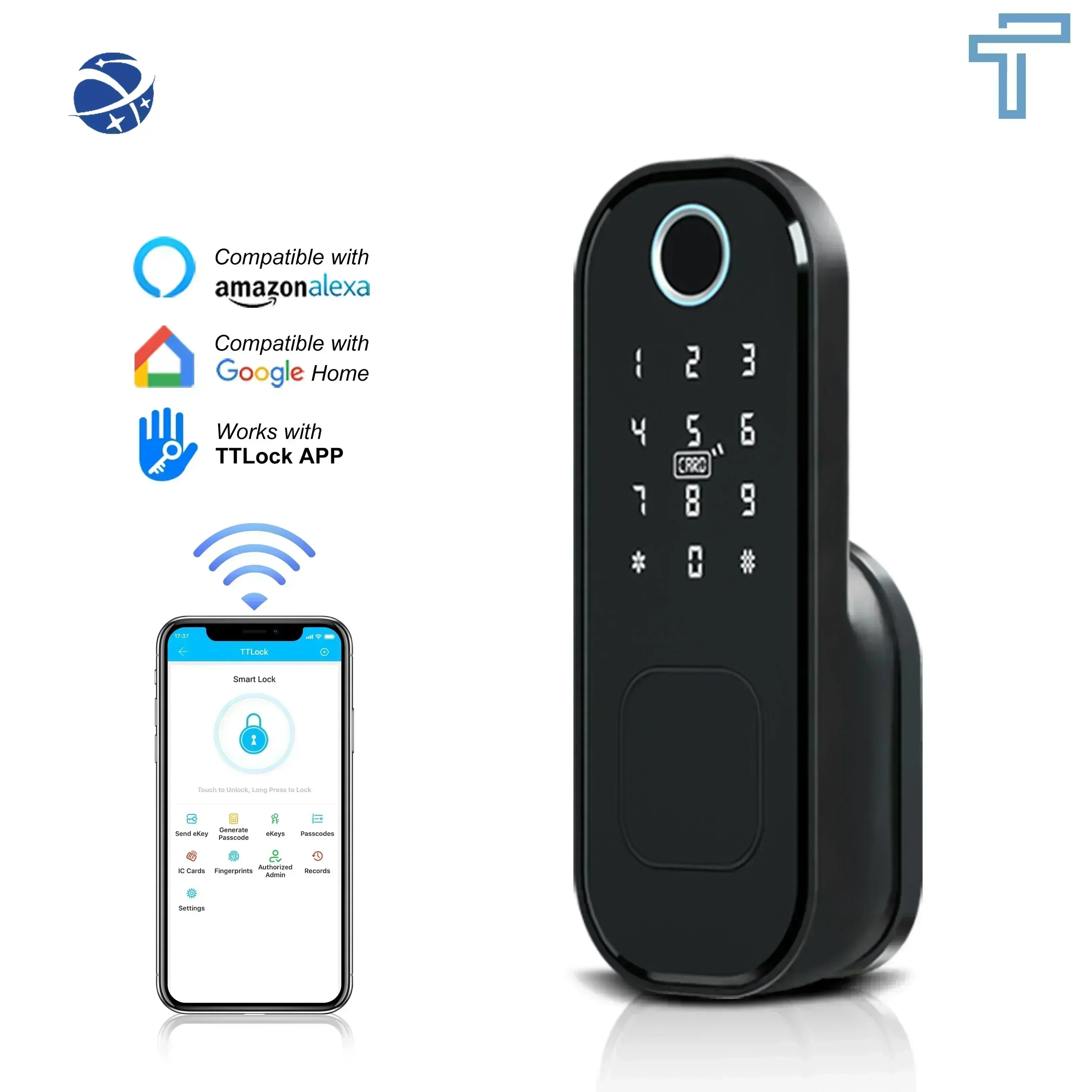 Waterproof Electric Intelligent Digital Electronic Biometric Fingerprint Smart Rim Door Lock
Waterproof Electric Intelligent Digital Electronic Biometric Fingerprint Smart Rim Door Lock