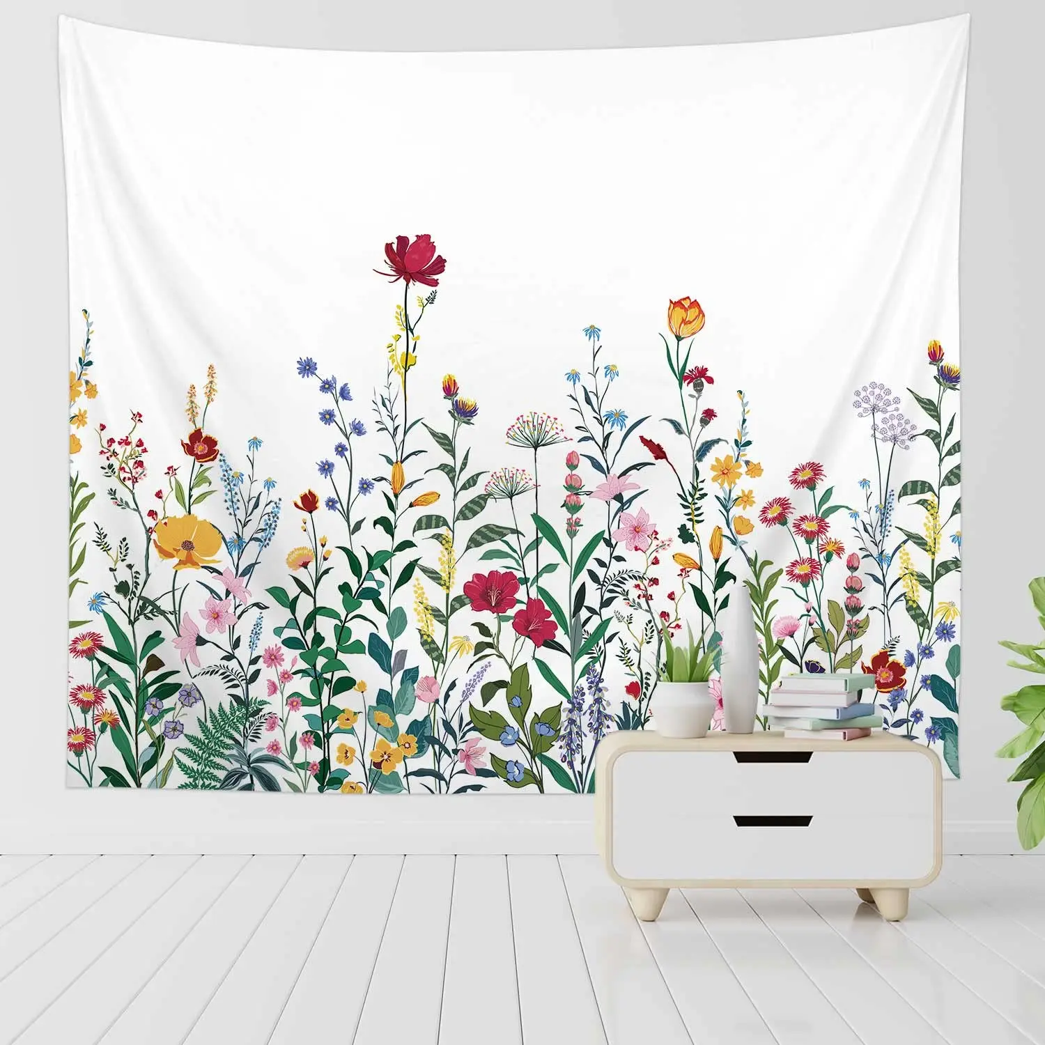 Flower Tapestry Wall Hanging Plant Tapestry, Colorful Wildflower Nature Wall Tapestry Botanical Herbs Vintage Tapestry
Flower Tapestry Wall Hanging Plant Tapestry, Colorful Wildflower Nature Wall Tapestry Botanical Herbs Vintage Tapestry