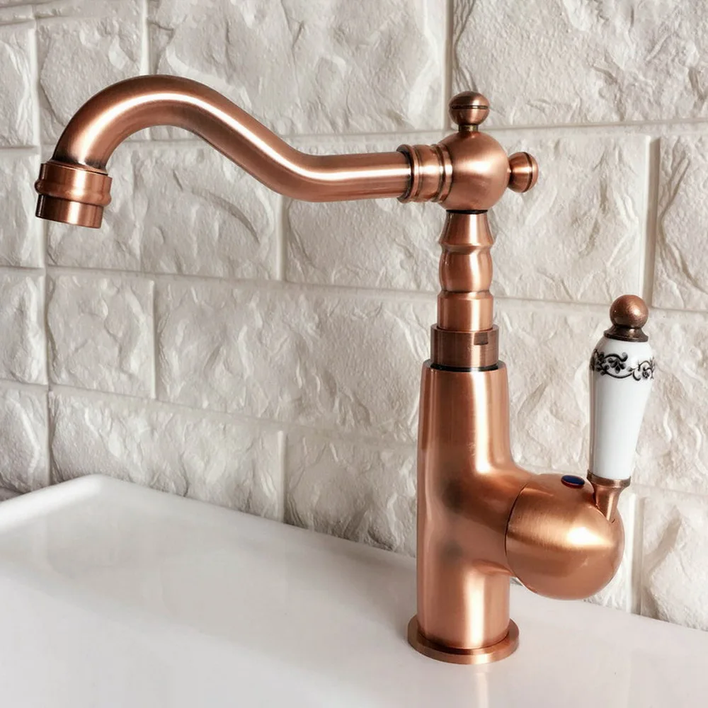 Antique Red Copper Basin Faucets Bathroom Sink Faucet Single Handle Vanity Sink Mixer Tap Deck Mounted znf411
Antique Red Copper Basin Faucets Bathroom Sink Faucet Single Handle Vanity Sink Mixer Tap Deck Mounted znf411