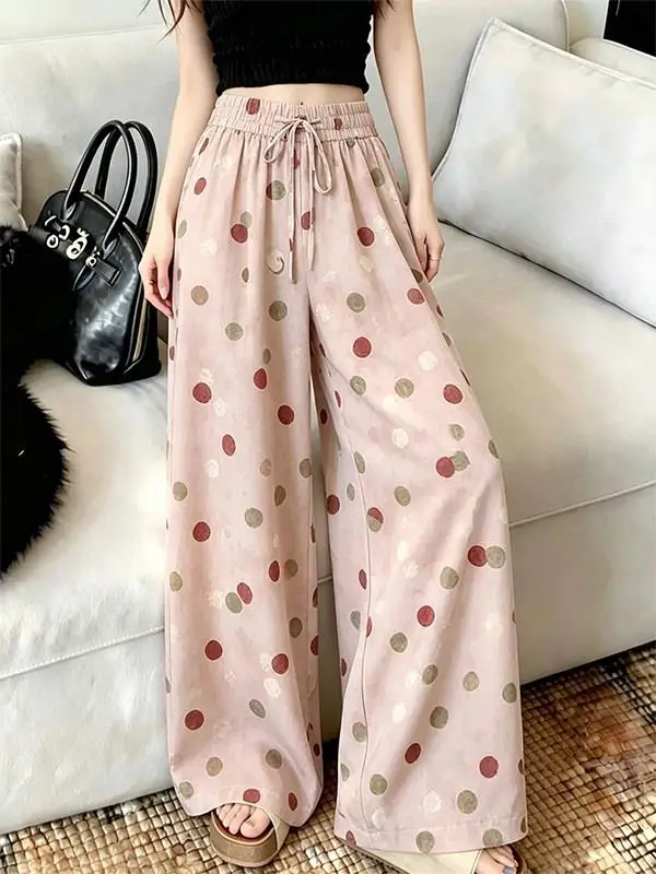 plus Size High Waist Wide Leg Pants Women's Casual Summer Thin Straight Dotted Print Loose Fit Trousers Comfortable Slimming
plus Size High Waist Wide Leg Pants Women's Casual Summer Thin Straight Dotted Print Loose Fit Trousers Comfortable Slimming