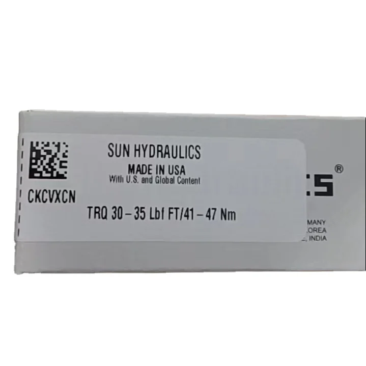 CKCV-XCN SUN HYDRAULICS Original Vented Pilot-to-open Check Valve - Atmospherically Referenced CARTRIDGE VALVE
CKCV-XCN SUN HYDRAULICS Original Vented Pilot-to-open Check Valve - Atmospherically Referenced CARTRIDGE VALVE
