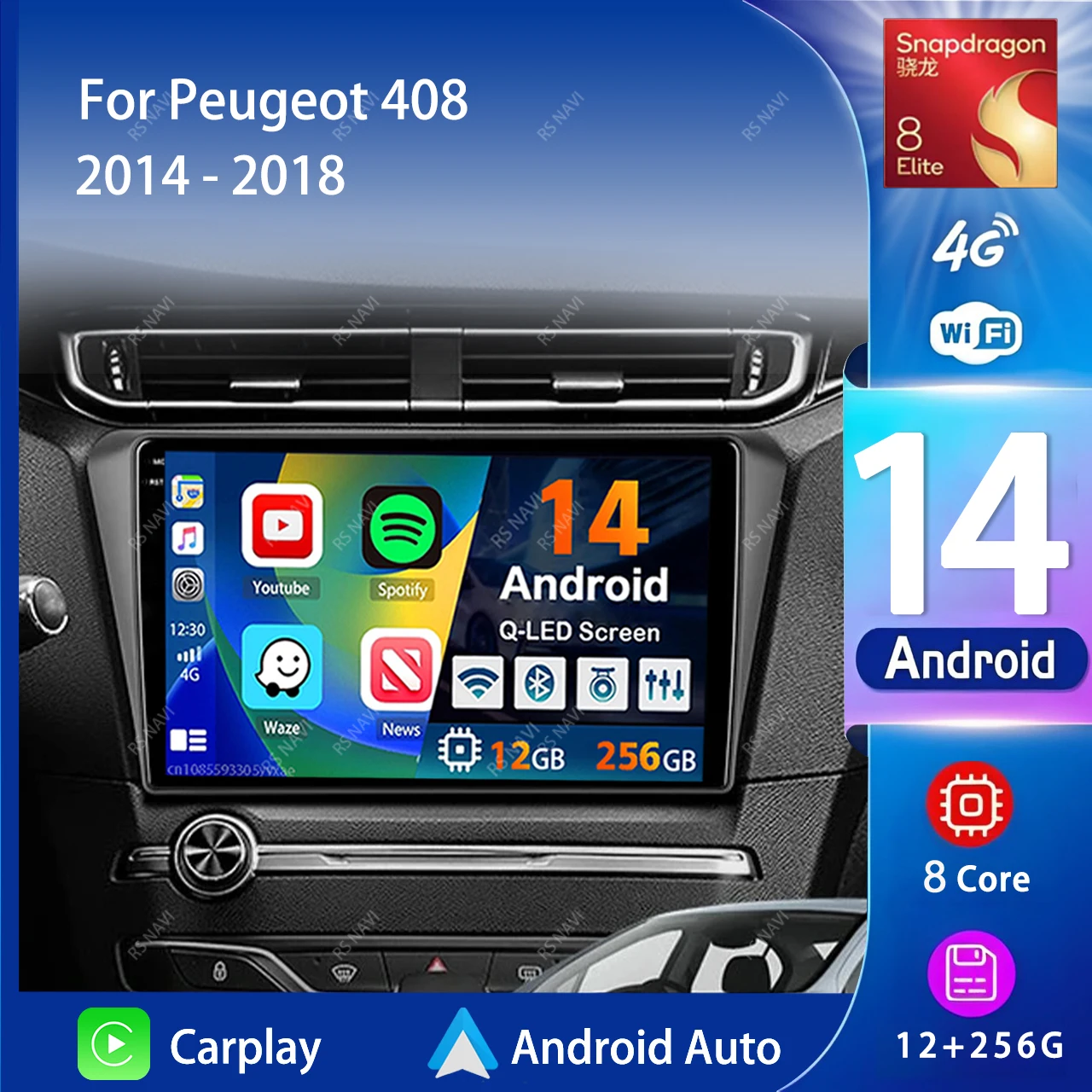 Android 14 Carplay Auto 2K экран автомобильный радиоприемник мультимедийный плеер для Peugeot 408 2014-2018 авторадио GPS стерео 2 din головное устройство
Android 14 Carplay Auto 2K экран автомобильный радиоприемник мультимедийный плеер для Peugeot 408 2014-2018 авторадио GPS стерео 2 din головное устройство