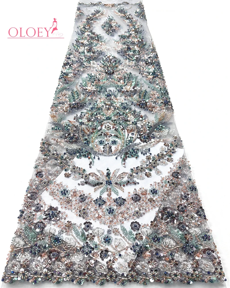 OLOEY African Style Sequin Beaded Lace Fabric High-Quality Tulle Embroidery for Bridal Wedding Nigerian French Groom
OLOEY African Style Sequin Beaded Lace Fabric High-Quality Tulle Embroidery for Bridal Wedding Nigerian French Groom