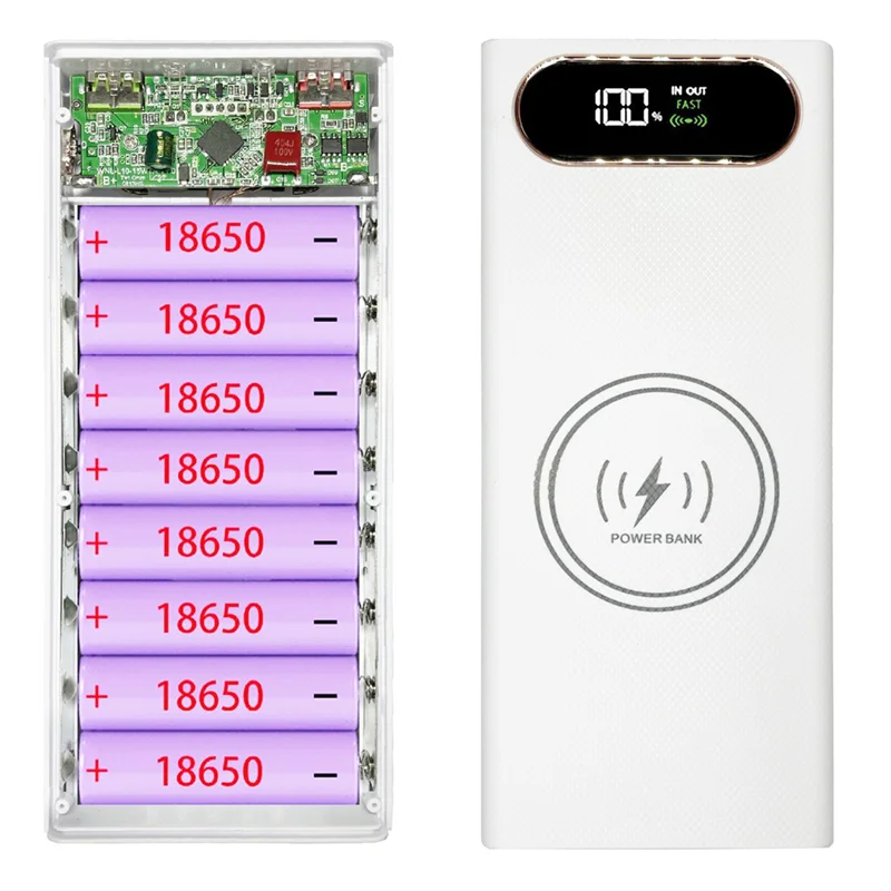 Ingenious-8*18650 Rechargeable Battery Charger Dual USB Battery Shell DIY Power Bank Case Fast Charging Battery Bank Box Stora
Ingenious-8*18650 Rechargeable Battery Charger Dual USB Battery Shell DIY Power Bank Case Fast Charging Battery Bank Box Stora
