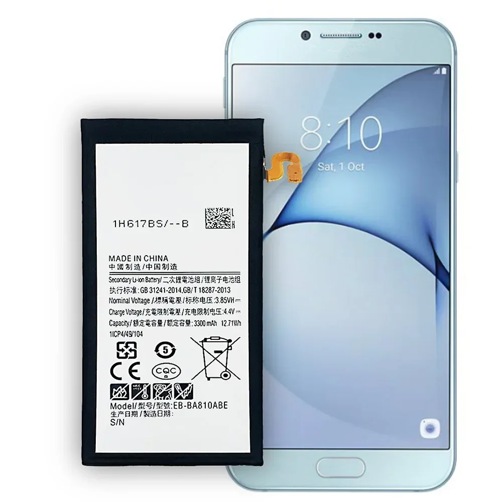 Аккумулятор EB-BA810ABE 3300 мАч для Samsung Galaxy A8 (2016) A8 DUOS SM-A810 SM-A810F SM-A810YZ, литиевая батарея
Аккумулятор EB-BA810ABE 3300 мАч для Samsung Galaxy A8 (2016) A8 DUOS SM-A810 SM-A810F SM-A810YZ, литиевая батарея