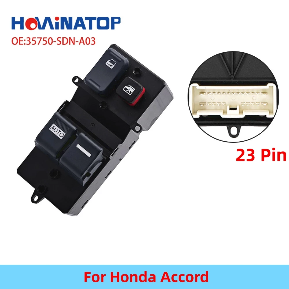 HOWINAOP 35750-SDN-A03 35750-SDN-A04 AUTO 23 Pin Master Power Window Switch For Honda Accord OEM Replacement
HOWINAOP 35750-SDN-A03 35750-SDN-A04 AUTO 23 Pin Master Power Window Switch For Honda Accord OEM Replacement
