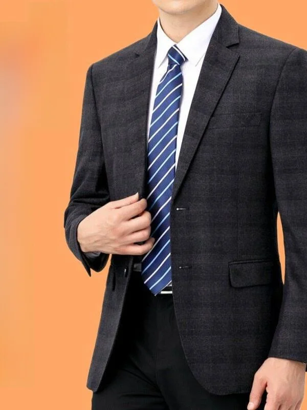 Мужской шерстяной костюм в клетку без глажки, в стиле «папа», однотонный, верхняя одежда, деловой костюм из шерсти, в западном стиле
Мужской шерстяной костюм в клетку без глажки, в стиле «папа», однотонный, верхняя одежда, деловой костюм из шерсти, в западном стиле