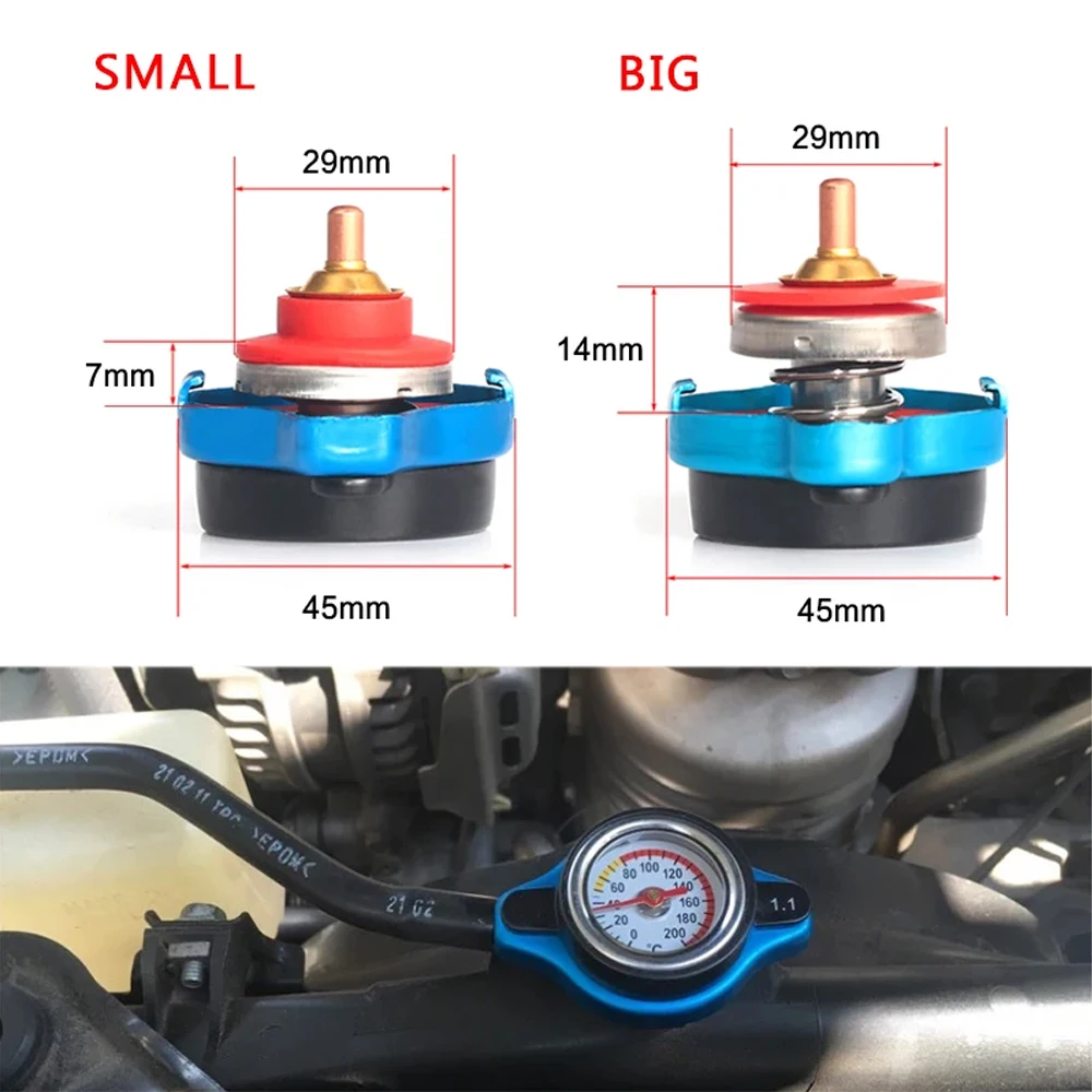 Car Motorcycle Styling Thermo Radiator Cap Tank Cover Water Temperature Gauge with Utility Safe 0.9 Bar/ 1.1 Bar/1.3 Bar
Car Motorcycle Styling Thermo Radiator Cap Tank Cover Water Temperature Gauge with Utility Safe 0.9 Bar/ 1.1 Bar/1.3 Bar