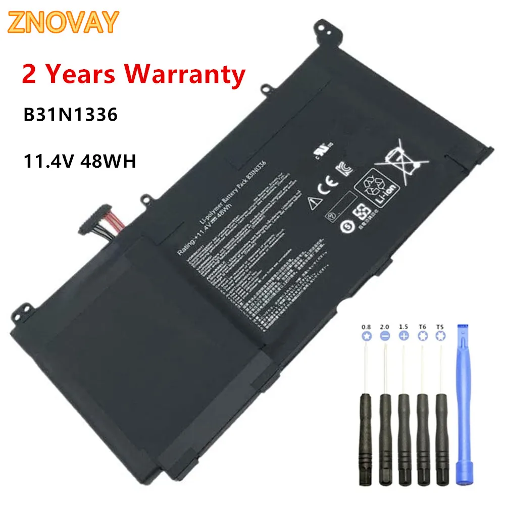 ZNOVAY B31N1336 C31-S551 11.4V 48WH Laptop Battery for ASUS VivoBook S551 S551LB S551LA R553L R553LN R553LF K551LN V551 V551LA
ZNOVAY B31N1336 C31-S551 11.4V 48WH Laptop Battery for ASUS VivoBook S551 S551LB S551LA R553L R553LN R553LF K551LN V551 V551LA