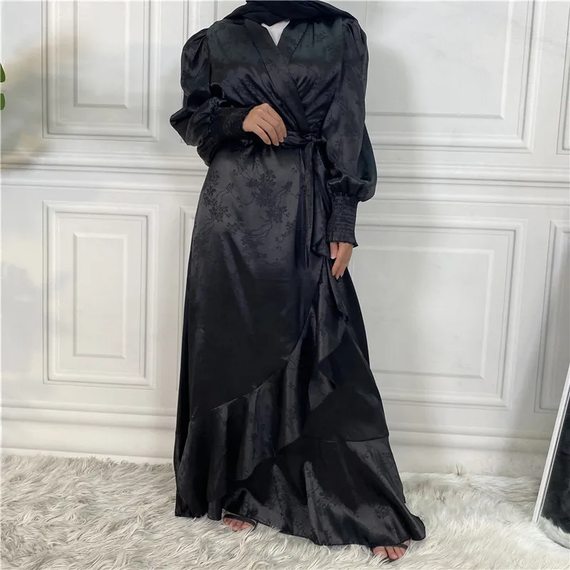 Satin Print Muslim Women Maxi Dress Ruffle Abaya Side Zipper Kaftan Islamic Jalabiya Eid Fashion Abayas Dubai Turkey Caftan Robe
Satin Print Muslim Women Maxi Dress Ruffle Abaya Side Zipper Kaftan Islamic Jalabiya Eid Fashion Abayas Dubai Turkey Caftan Robe