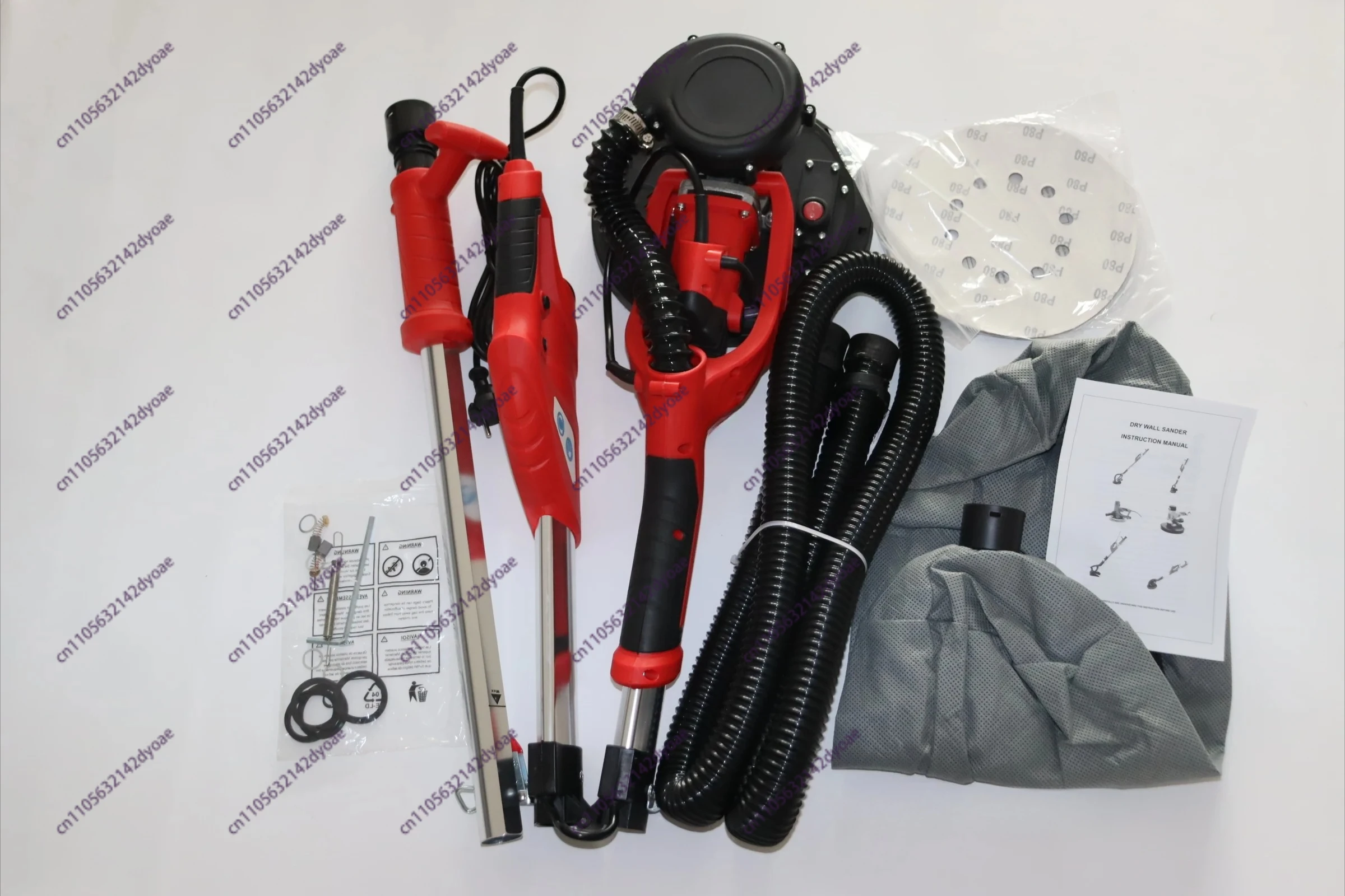 Drywall Sander 850W Brush Motor Electric Sander, with LED Strip Light and Vacuum Bag, Wall Sander
Drywall Sander 850W Brush Motor Electric Sander, with LED Strip Light and Vacuum Bag, Wall Sander