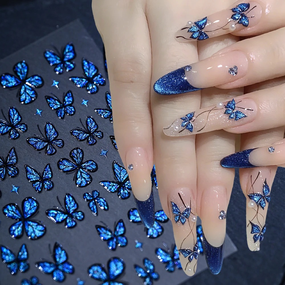 1Pcs Blue Fairy Butterfly Nail Sticker 5D Shiny Cat's Eye Effect Pretty Butterfly Manicure Decals Self-adhesive Summer Nail Deco
1Pcs Blue Fairy Butterfly Nail Sticker 5D Shiny Cat's Eye Effect Pretty Butterfly Manicure Decals Self-adhesive Summer Nail Deco