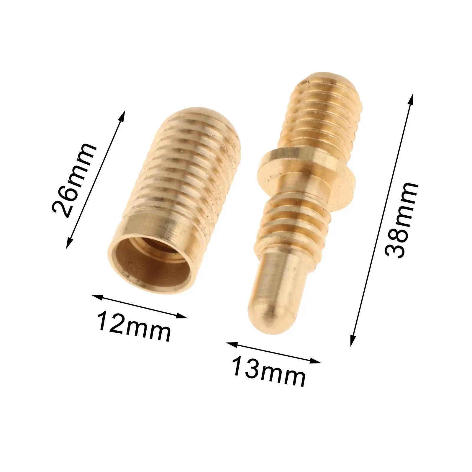 Pool Cue Joint Screw Gold Billiard Extension Screw Tip Attachment for Snooker and Billiard Cue Practice
Pool Cue Joint Screw Gold Billiard Extension Screw Tip Attachment for Snooker and Billiard Cue Practice