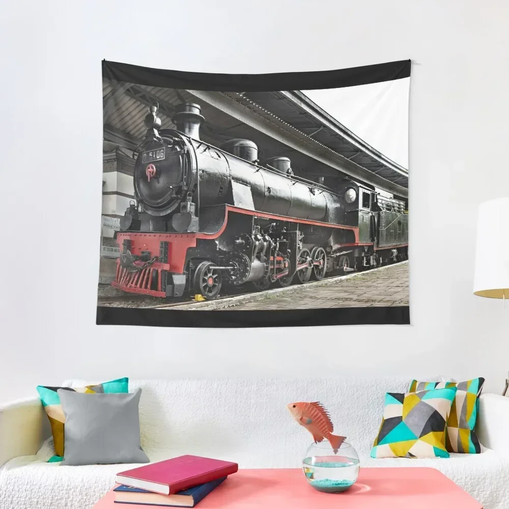 PJKA Steam Locomotive No. D5106 - Ambarawa Railway Museum, Java, Indonesia Tapestry Home Supplies Decoration Wall Tapestry
PJKA Steam Locomotive No. D5106 - Ambarawa Railway Museum, Java, Indonesia Tapestry Home Supplies Decoration Wall Tapestry