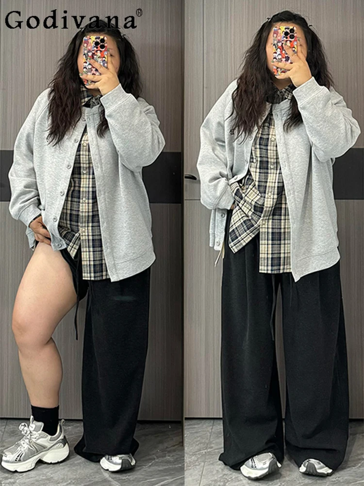 Large Size L-5XL Women Spring Dark Gray Loose Elastic Waist New Straight Pants Plus Size Wide Leg Comfortable Solid Color Pants
Large Size L-5XL Women Spring Dark Gray Loose Elastic Waist New Straight Pants Plus Size Wide Leg Comfortable Solid Color Pants