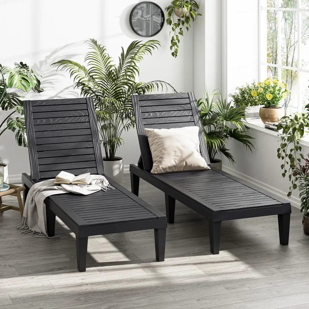Chaise Lounge Chair Set of 2,Waterproof amp Lightweight Lounge Chair Outdoor with 5Position Adjustable Back, Patio Lounge Chair
Chaise Lounge Chair Set of 2,Waterproof amp Lightweight Lounge Chair Outdoor with 5Position Adjustable Back, Patio Lounge Chair