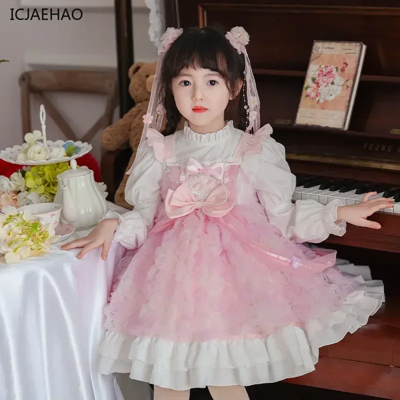 2025 Girls Lolita Dress Long Sleeve Bubble Princess Gown HeavyClothes Kids Party Dresses Duty Childrens Lolita Skirt Elegant
2025 Girls Lolita Dress Long Sleeve Bubble Princess Gown HeavyClothes Kids Party Dresses Duty Childrens Lolita Skirt Elegant