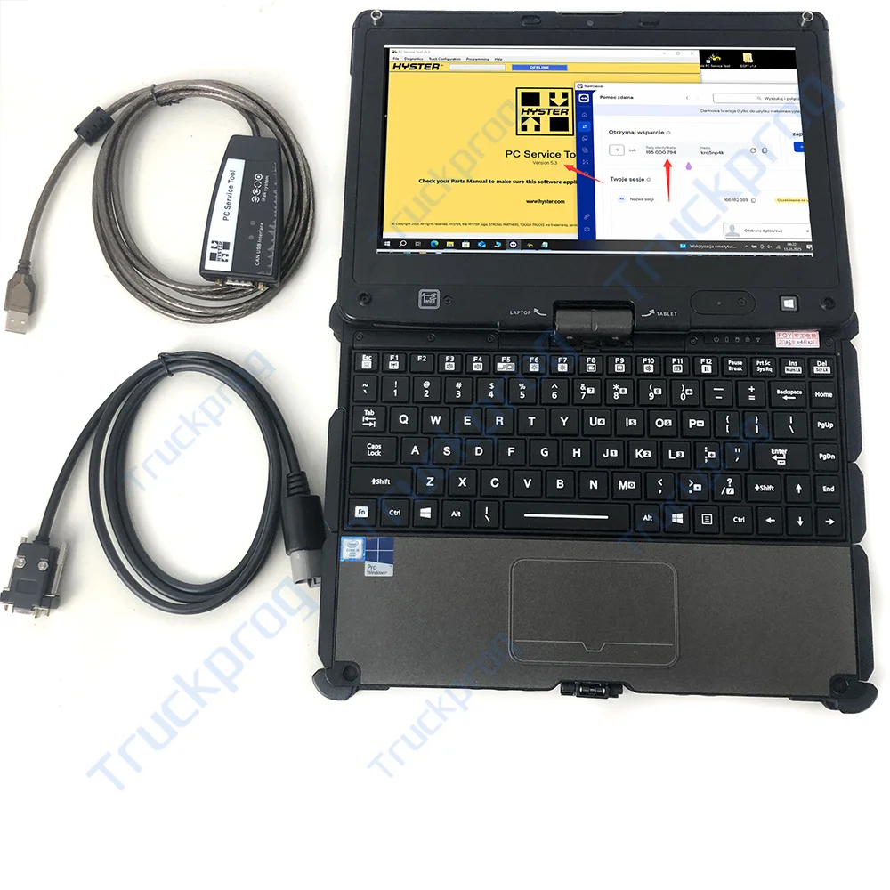 For Yale Hyster Forklift Truck Diagnostic Scanner for Yale Hyster PC Service Tool Ifak CAN USB Interface Tool Getac V100 Laptop
For Yale Hyster Forklift Truck Diagnostic Scanner for Yale Hyster PC Service Tool Ifak CAN USB Interface Tool Getac V100 Laptop