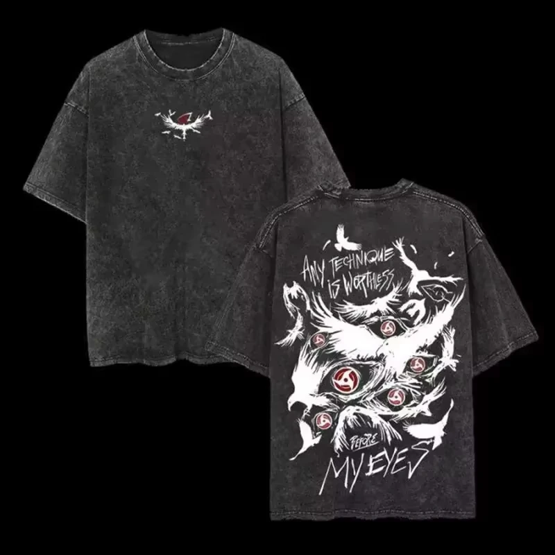 2026 Oversized Naruto Itachi Uchiha Washed Summer Tee, Vintage Distressed Anime Streetwear, Sharingan Graphic Top for Men Women
2026 Oversized Naruto Itachi Uchiha Washed Summer Tee, Vintage Distressed Anime Streetwear, Sharingan Graphic Top for Men Women
