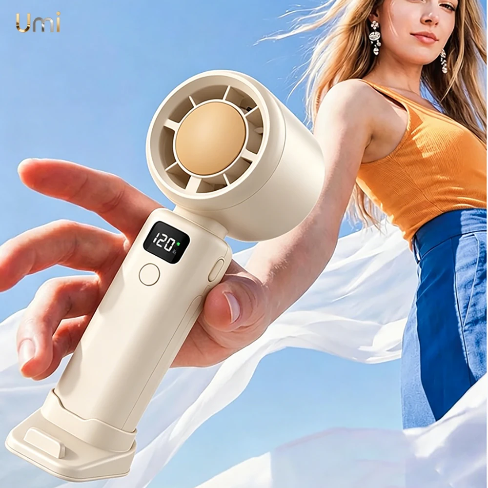 Portable Mini Fan 5 Speed Handheld Fans with Power Display USB Rechargeable Battery Lightweight Personal Cooling Fan with Stand
Portable Mini Fan 5 Speed Handheld Fans with Power Display USB Rechargeable Battery Lightweight Personal Cooling Fan with Stand