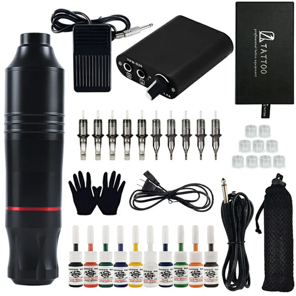 New Professional Tattoo Machine Set Rotary Tattoo Pen Tattoo Power Supply With Cartridges Needles Tattoo Gun Kit Complete
New Professional Tattoo Machine Set Rotary Tattoo Pen Tattoo Power Supply With Cartridges Needles Tattoo Gun Kit Complete
